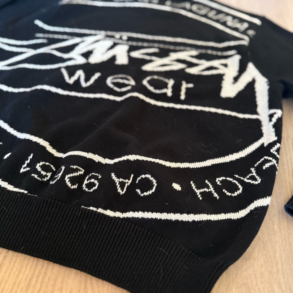Stussy Men’s Black Laguna Icon Crewneck Sweater - Archive Store Edition - Picture 4 of 6